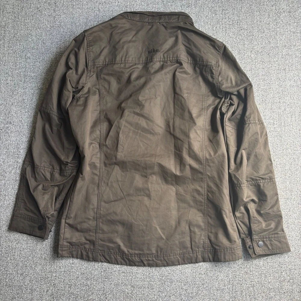 KUHL Kollusion Jacket Mens S Brown Projekt  Full Zip Hood Field Coat Utility